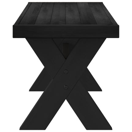 Spisebænk NOAIN 120 x 41 x 45 cm Massivt fyrretræ Sort
