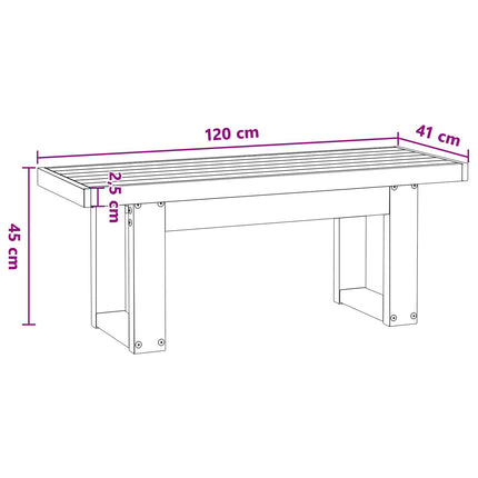 Spisebænk NOAIN 120 x 41 x 45 cm Massivt fyrretræ Naturfarvet