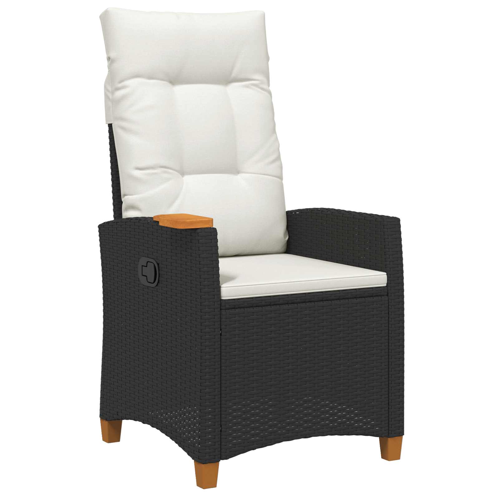 Lænestol med teplade med pude 62 x 64 x 112 cm polyrattan