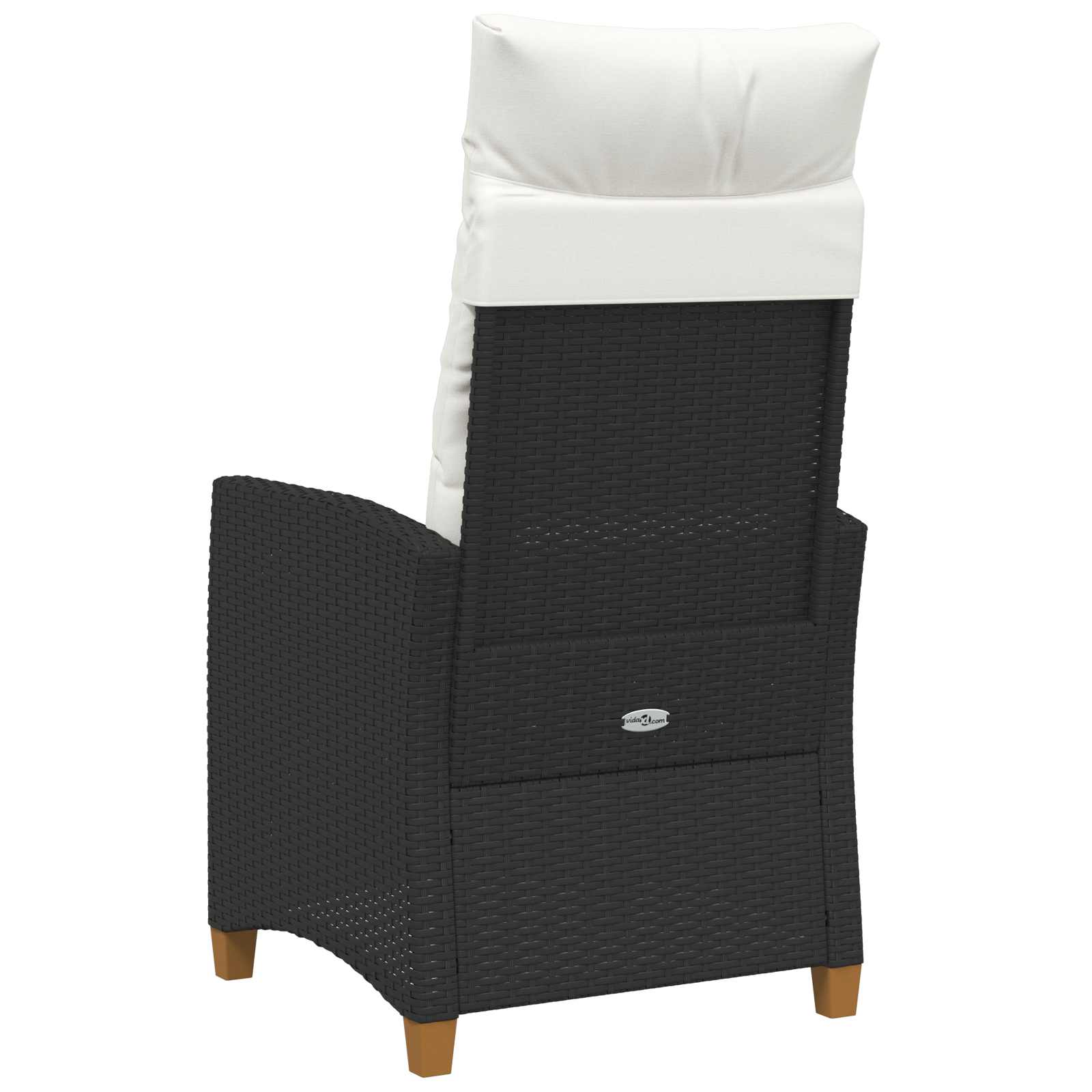 Lænestol med teplade med pude 62 x 64 x 112 cm polyrattan