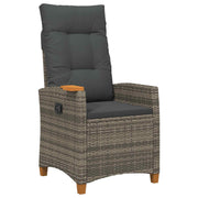 Lænestol med teplade med pude 62 x 64 x 112 cm polyrattan