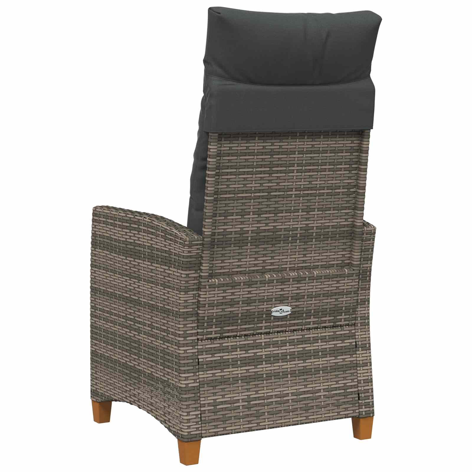 Lænestol med teplade med pude 62 x 64 x 112 cm polyrattan