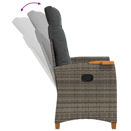 Lænestol med teplade polyrattan