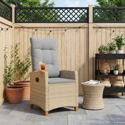 Lænestol med teplade med pude 62 x 64 x 112 cm polyrattan