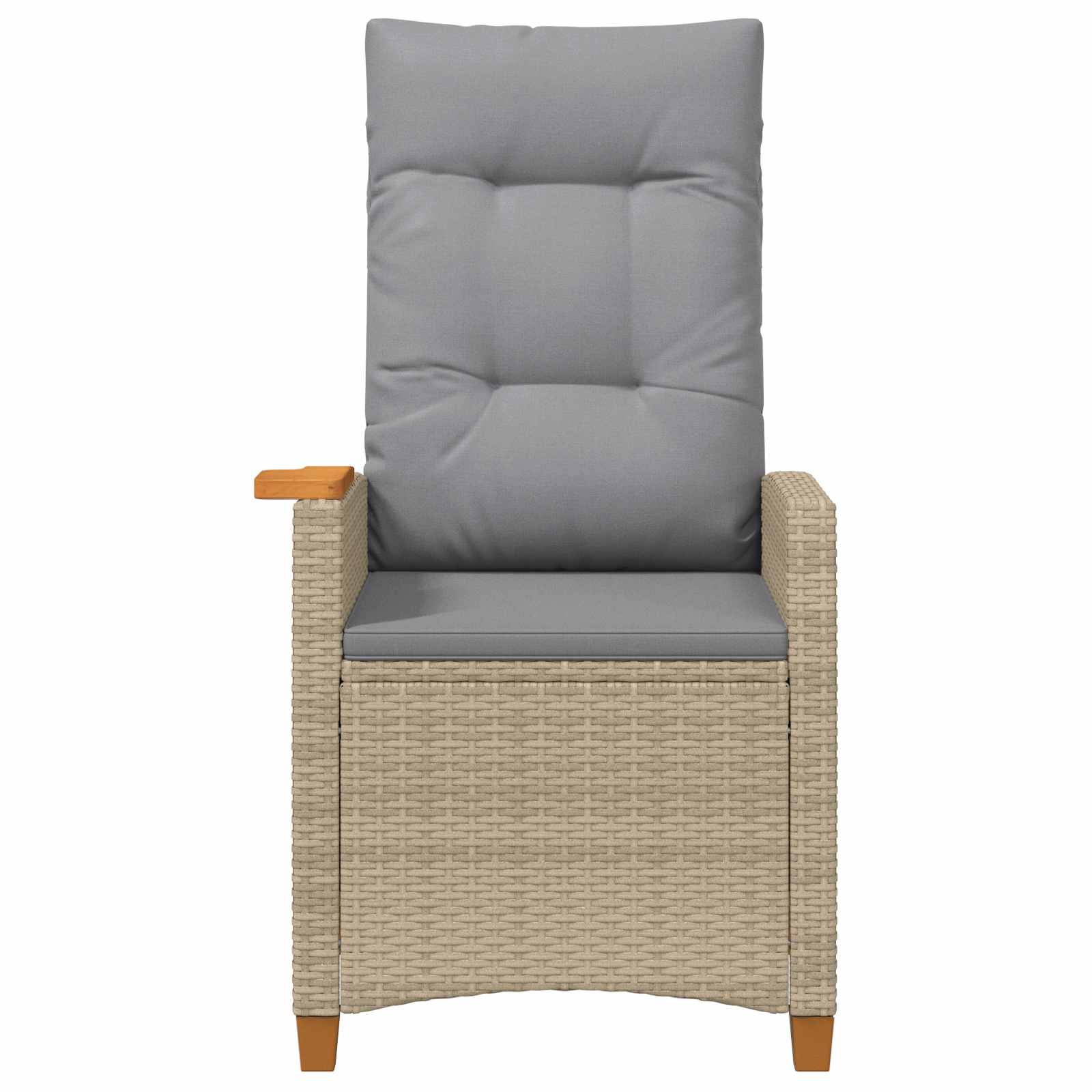 Lænestol med teplade med pude 62 x 64 x 112 cm polyrattan