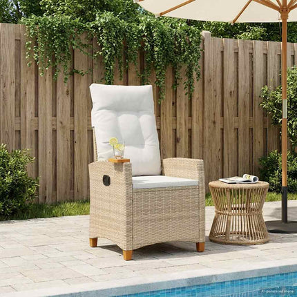 Lænestol med teplade polyrattan