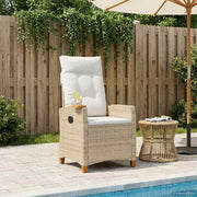 Lænestol med teplade med pude 62 x 64 x 112 cm polyrattan