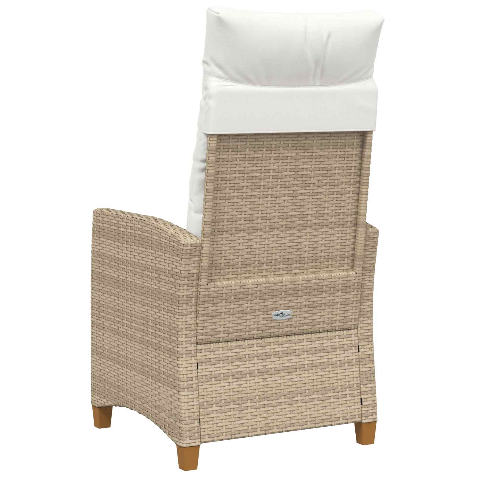 Lænestol med teplade med pude 62 x 64 x 112 cm polyrattan