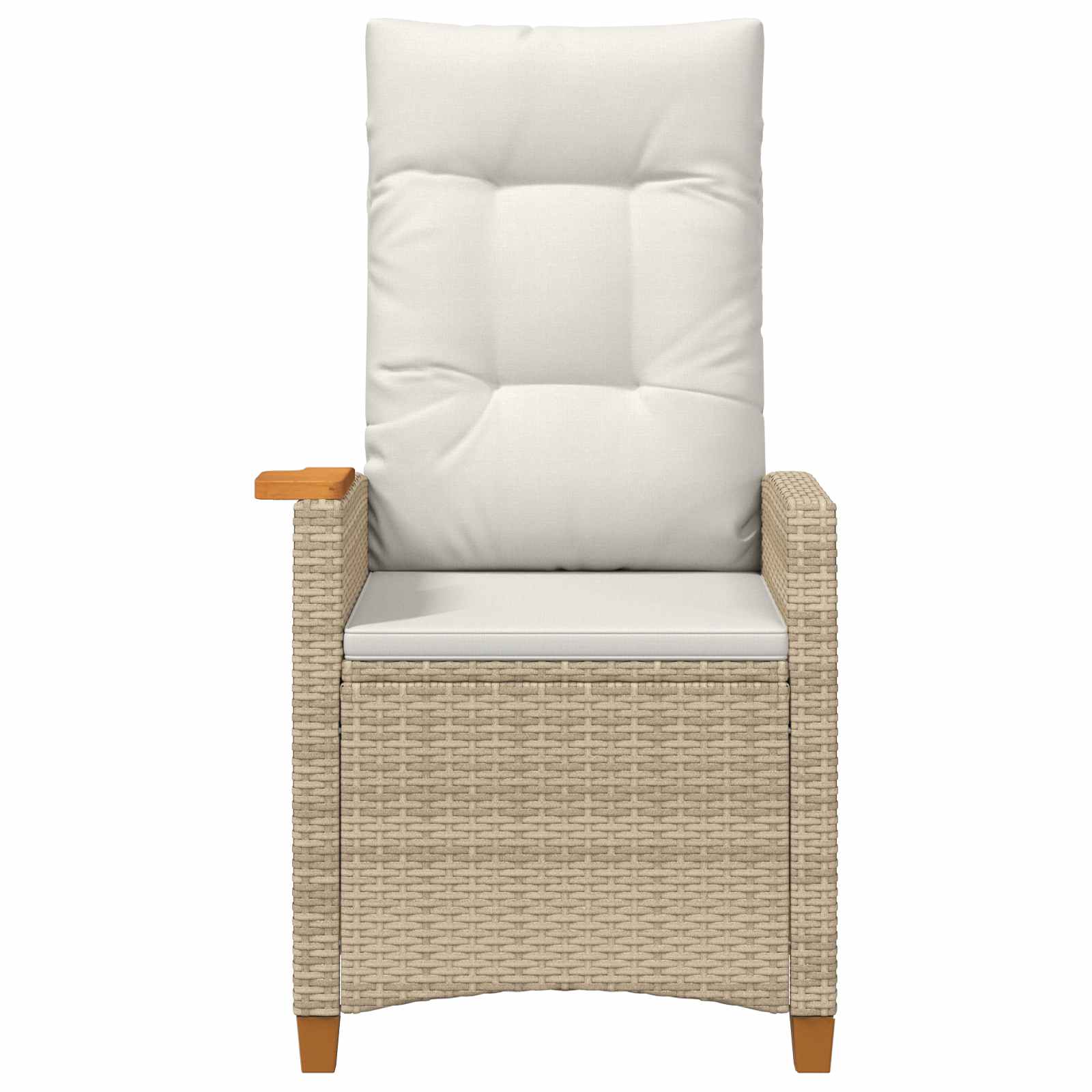 Lænestol med teplade med pude 62 x 64 x 112 cm polyrattan