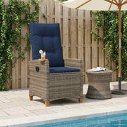 Lænestol med teplade med pude 62 x 64 x 112 cm polyrattan