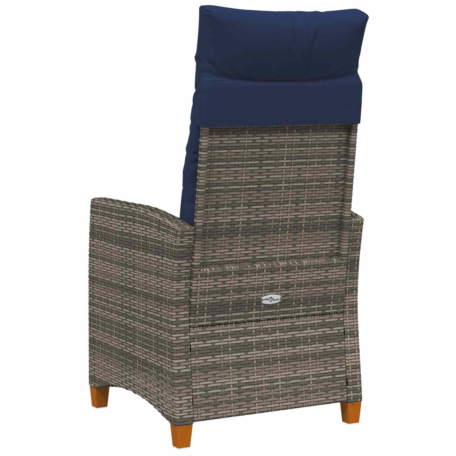 Lænestol med teplade med pude 62 x 64 x 112 cm polyrattan