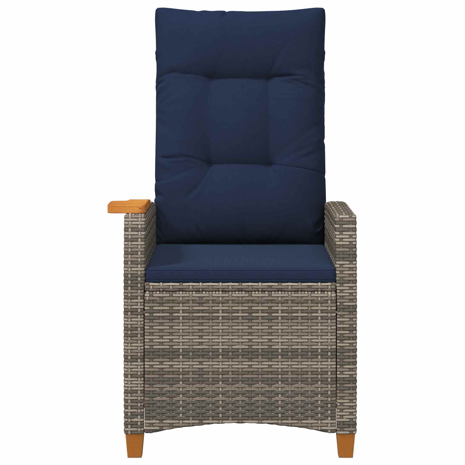 Lænestol med teplade med pude 62 x 64 x 112 cm polyrattan