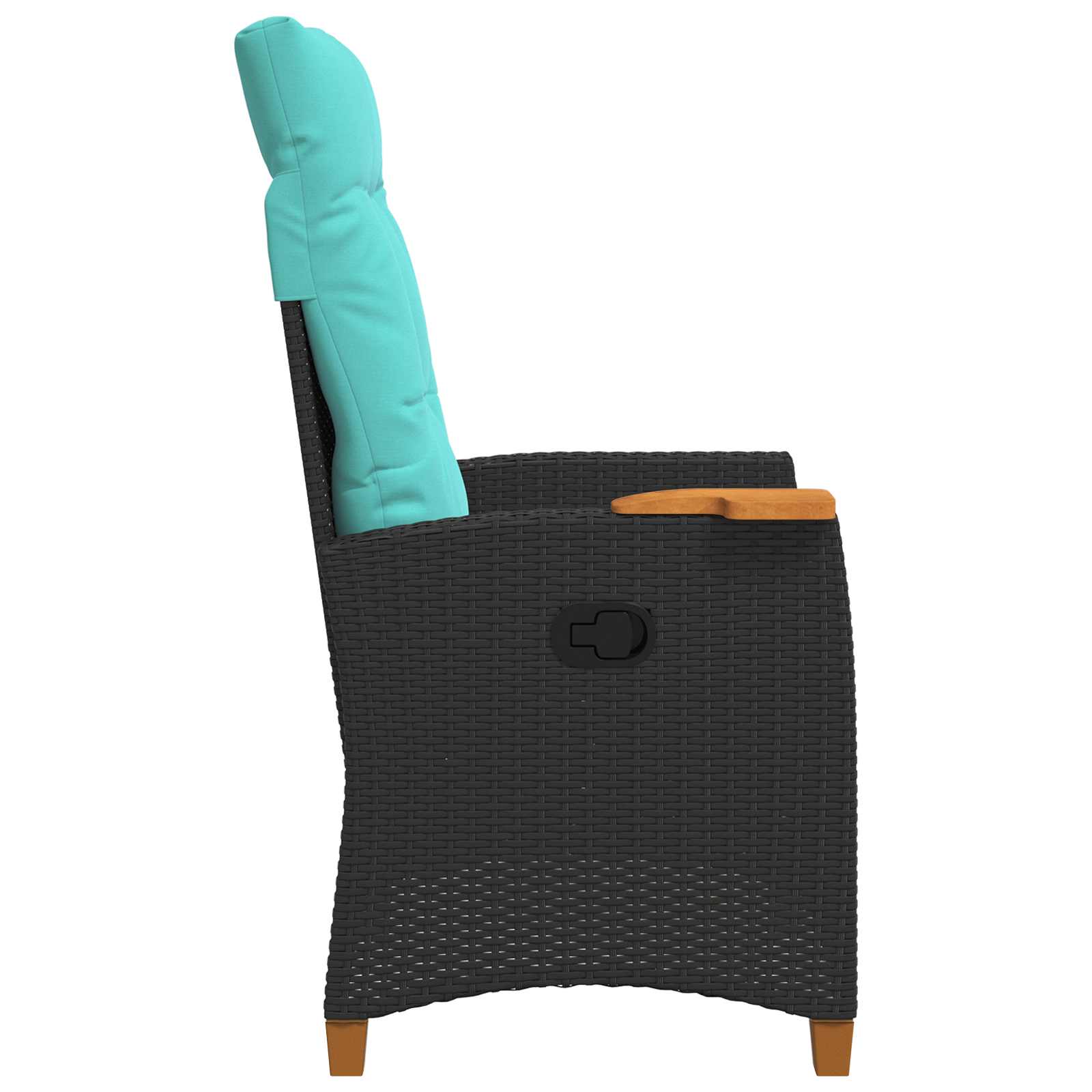 Lænestol med teplade med pude 62 x 64 x 112 cm polyrattan