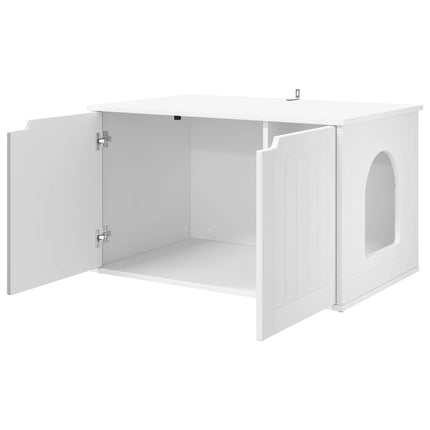 Kat Hus Hvid 85 x 55 x 50,5 cm Konstrueret træ