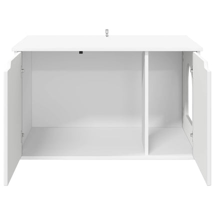 Kat Hus Hvid 85 x 55 x 50,5 cm Konstrueret træ