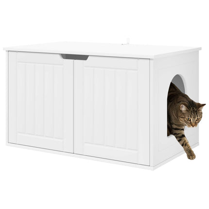 Kat Hus Hvid 85 x 55 x 50,5 cm Konstrueret træ