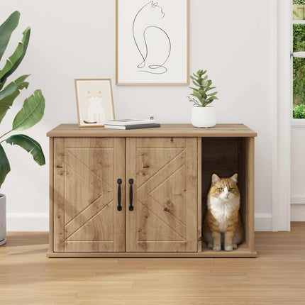Kat Hus Artisan eg 85 x 55 x 50,5 cm Konstrueret træ