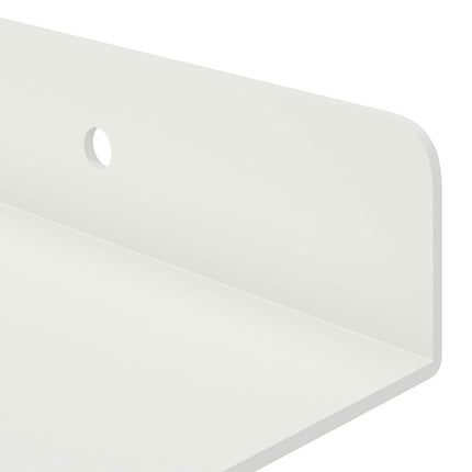 Svævende hylde Vægmonteret 2 pcs Hvid 40 x 8,5 x 2,5 cm Stål