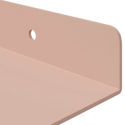 Svævende hylde 4 stk. Lyserød 40 x 18 x 2,5 cm Stål