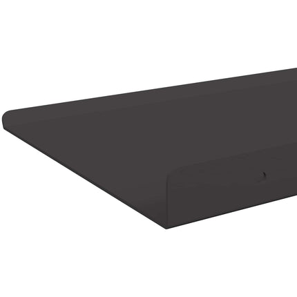 Svævende hylde Vægmonteret 2 pcs Sort 100 x 18 x 2,5 cm Stål