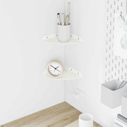 Svævende hylde med hylde 2 pcs Hvid 15 x 15 x 2 cm