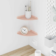 Svævende hylde med hylde 2 pcs Lyserød 18 x 18 x 2 cm