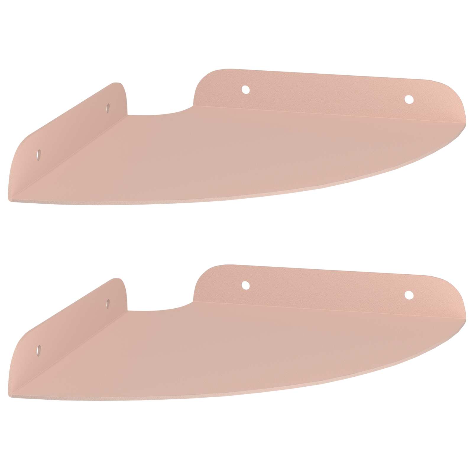 Svævende hylde med hylde 2 pcs Lyserød 18 x 18 x 2 cm