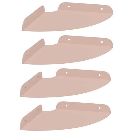 Svævende hylde med hylde 4 pcs Lyserød 18 x 18 x 2 cm