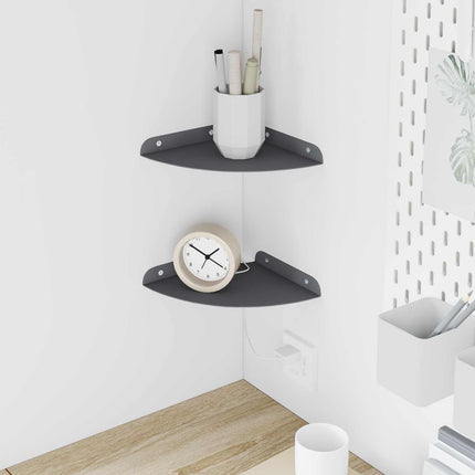 Svævende hylde med hylde 2 pcs Antracit 18 x 18 x 2 cm