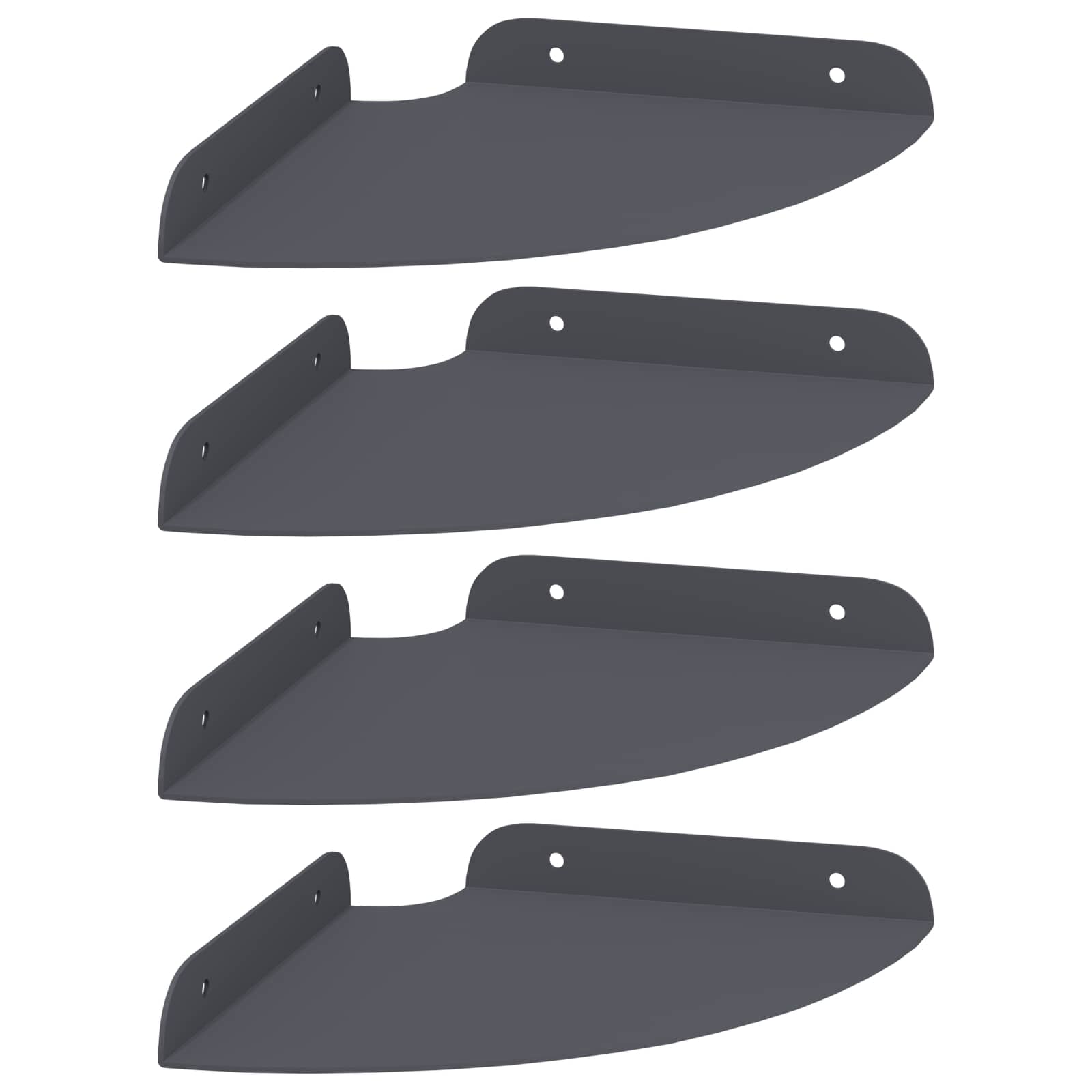 Svævende hylde med hylde 4 pcs Antracit 18 x 18 x 2 cm