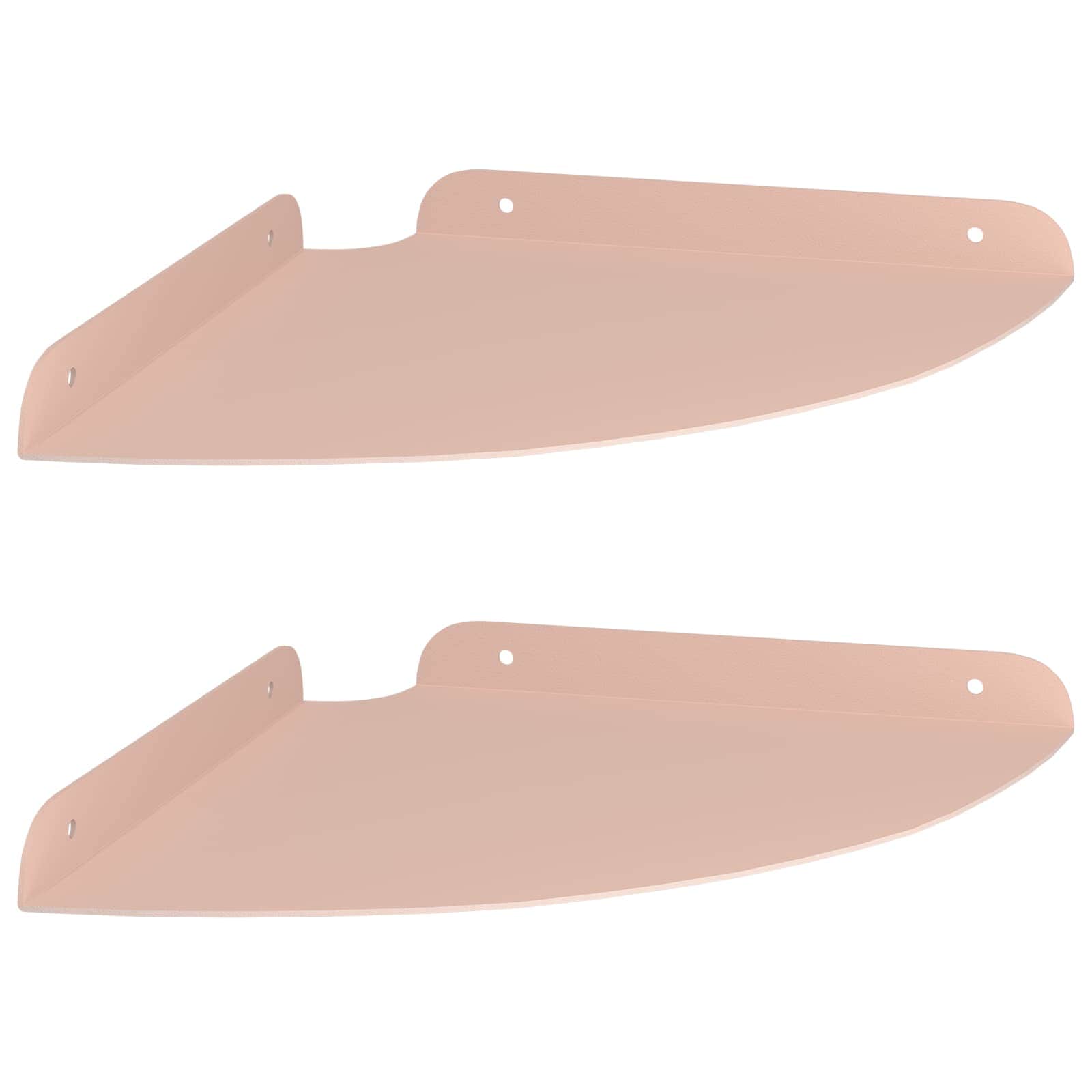 Svævende hylde med hylde 2 pcs Lyserød 24 x 24 x 2 cm