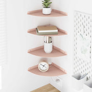 Svævende hylde med hylde 4 pcs Lyserød 24 x 24 x 2 cm