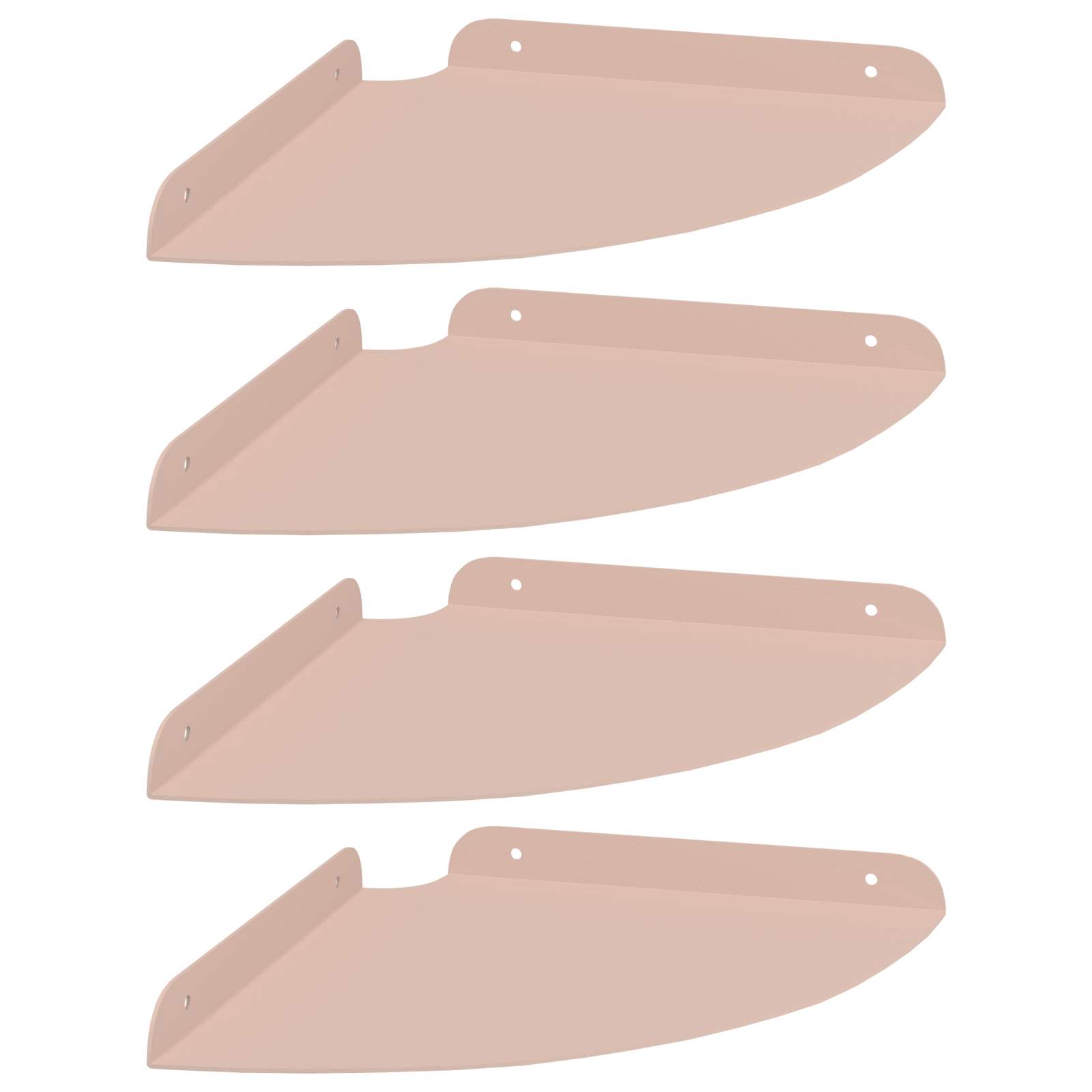 Svævende hylde med hylde 4 pcs Lyserød 24 x 24 x 2 cm