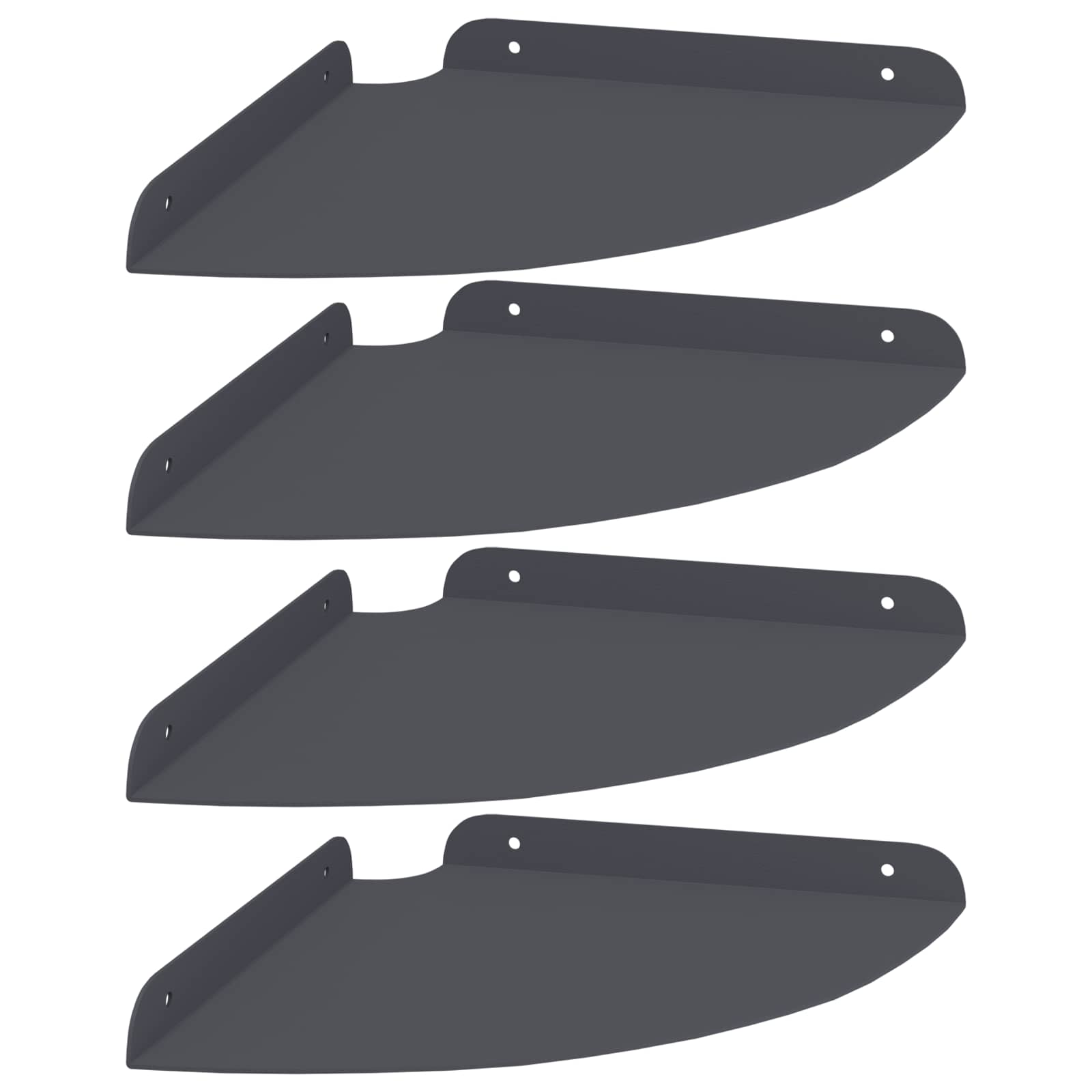 Svævende hylde med hylde 4 pcs Antracit 24 x 24 x 2,3 cm
