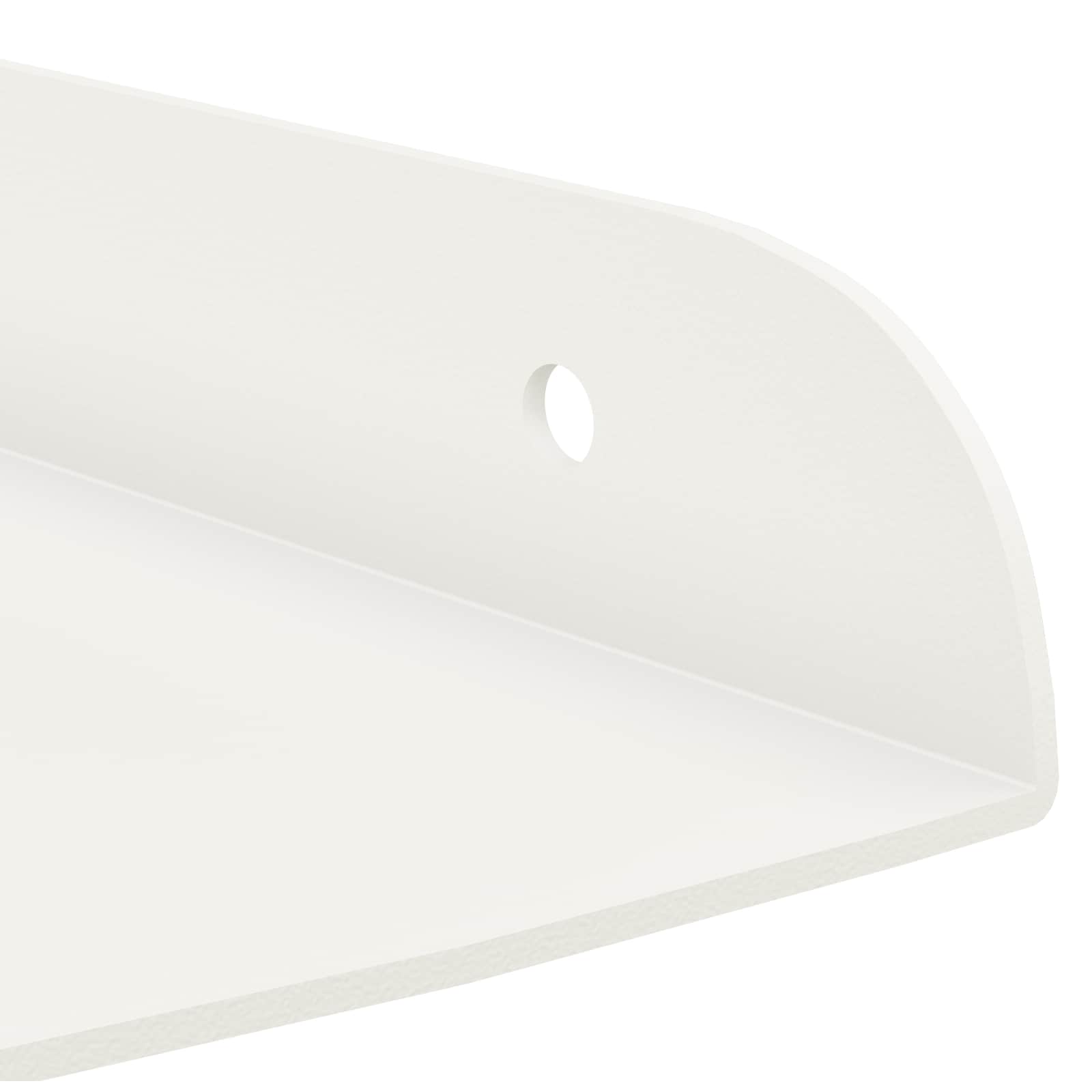 Svævende hylde med hylde 2 pcs Hvid 24 x 24 x 2 cm