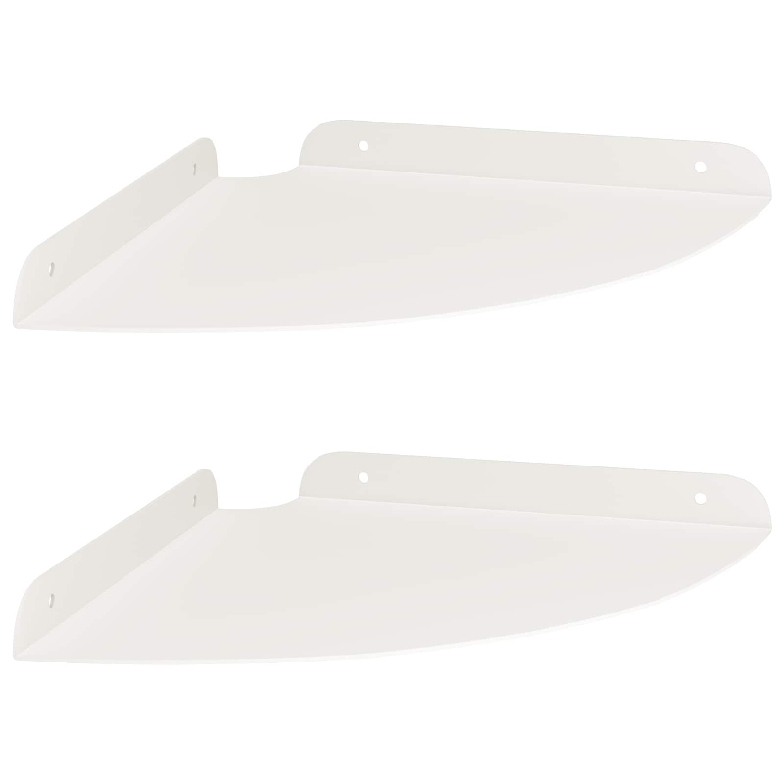 Svævende hylde med hylde 2 pcs Hvid 24 x 24 x 2 cm