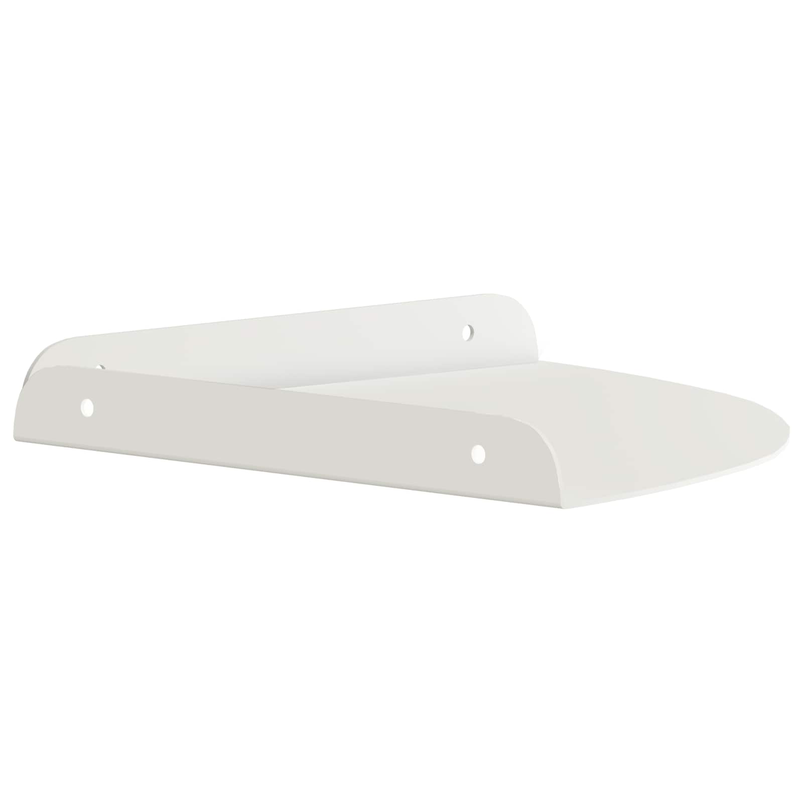 Svævende hylde med hylde 2 pcs Hvid 24 x 24 x 2 cm