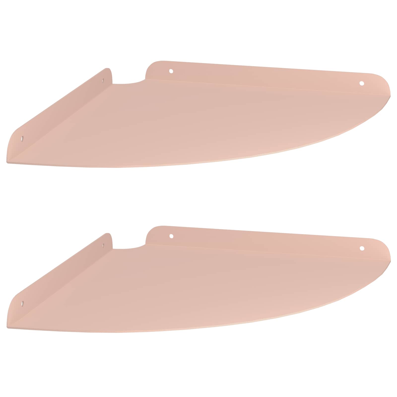 Svævende hylde med hylde 2 pcs Lyserød 30 x 30 x 2 cm