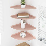 Svævende hylde med hylde 4 pcs Lyserød 30 x 30 x 2 cm
