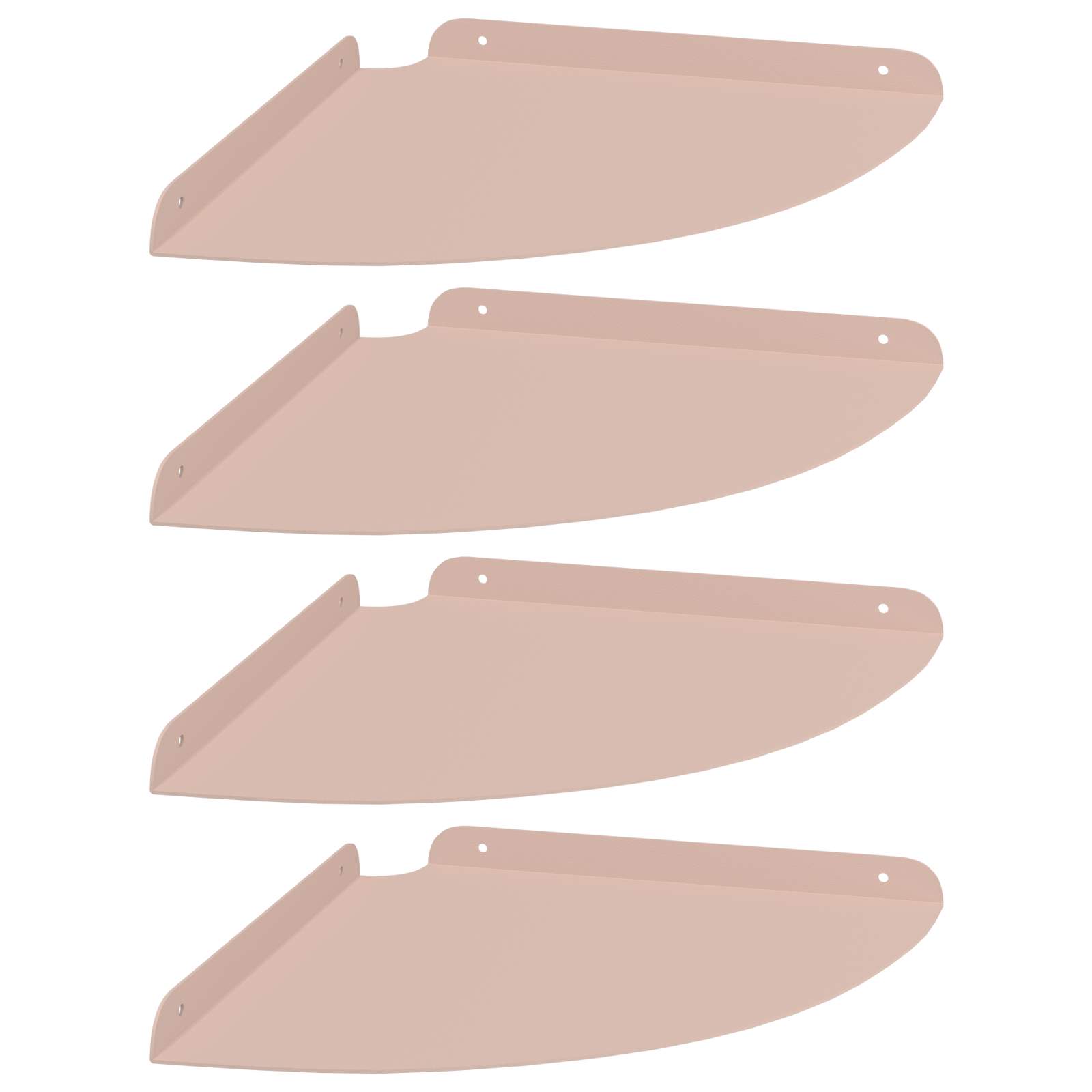 Svævende hylde med hylde 4 pcs Lyserød 30 x 30 x 2 cm