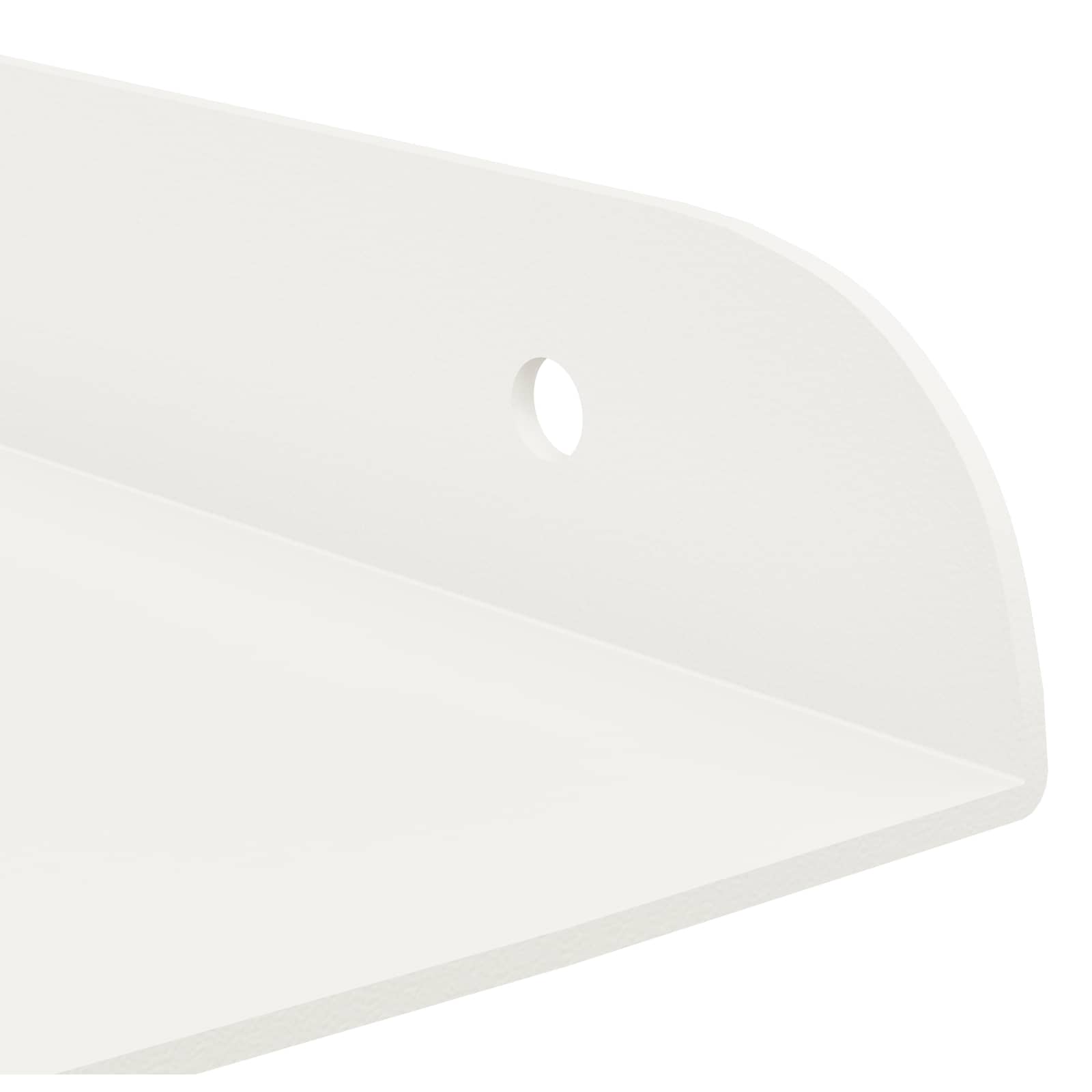 Svævende hylde med hylde 4 pcs Hvid 30 x 30 x 2 cm