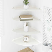 Svævende hylde med hylde 4 pcs Hvid 30 x 30 x 2 cm