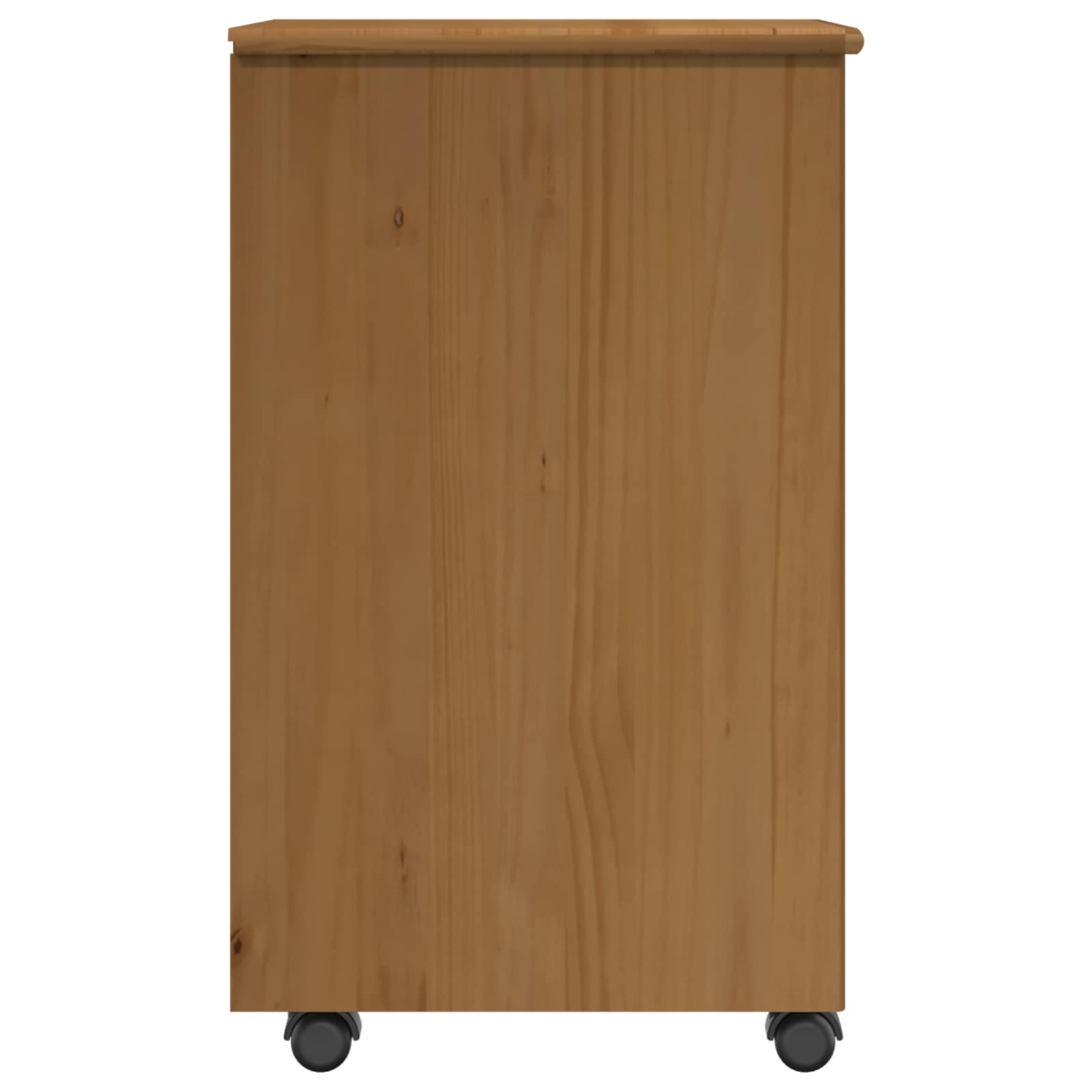 Rullende skab Honningbrun 34 x 39 x 65,5 cm Massivt fyrretræ