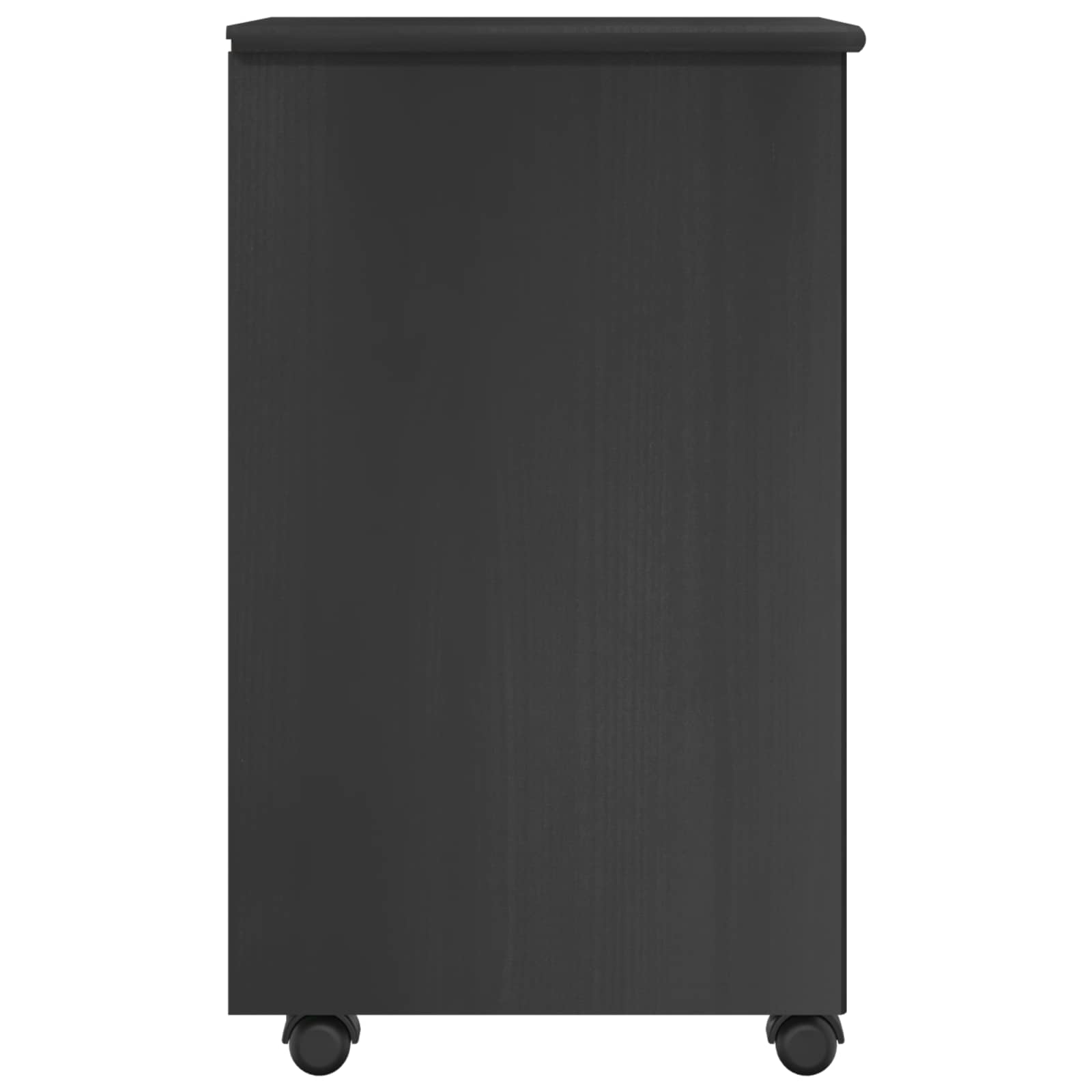 Rullende skab med hjul Grå 34 x 39 x 65,5 cm Massivt fyrretræ