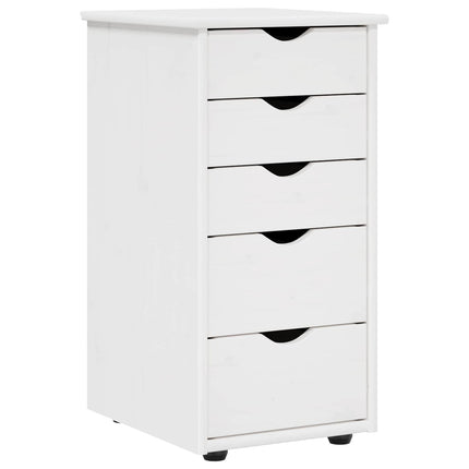 Kabinet 34 x 39 x 61,5 cm Massivt fyrretræ Hvid