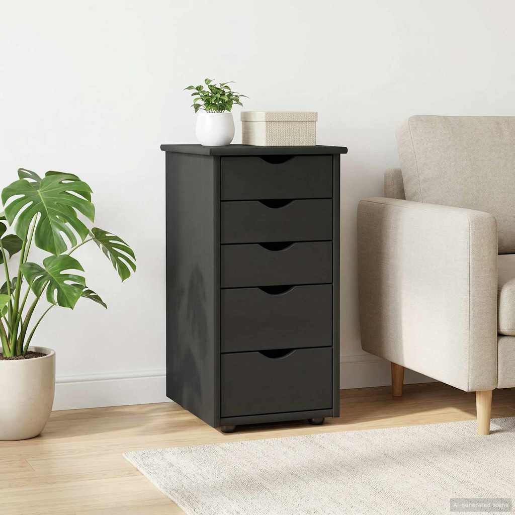 Kabinet Grå 34 x 39 x 61,5 cm Massivt fyrretræ
