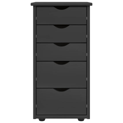 Kabinet 34 x 39 x 61,5 cm Massivt fyrretræ Grå