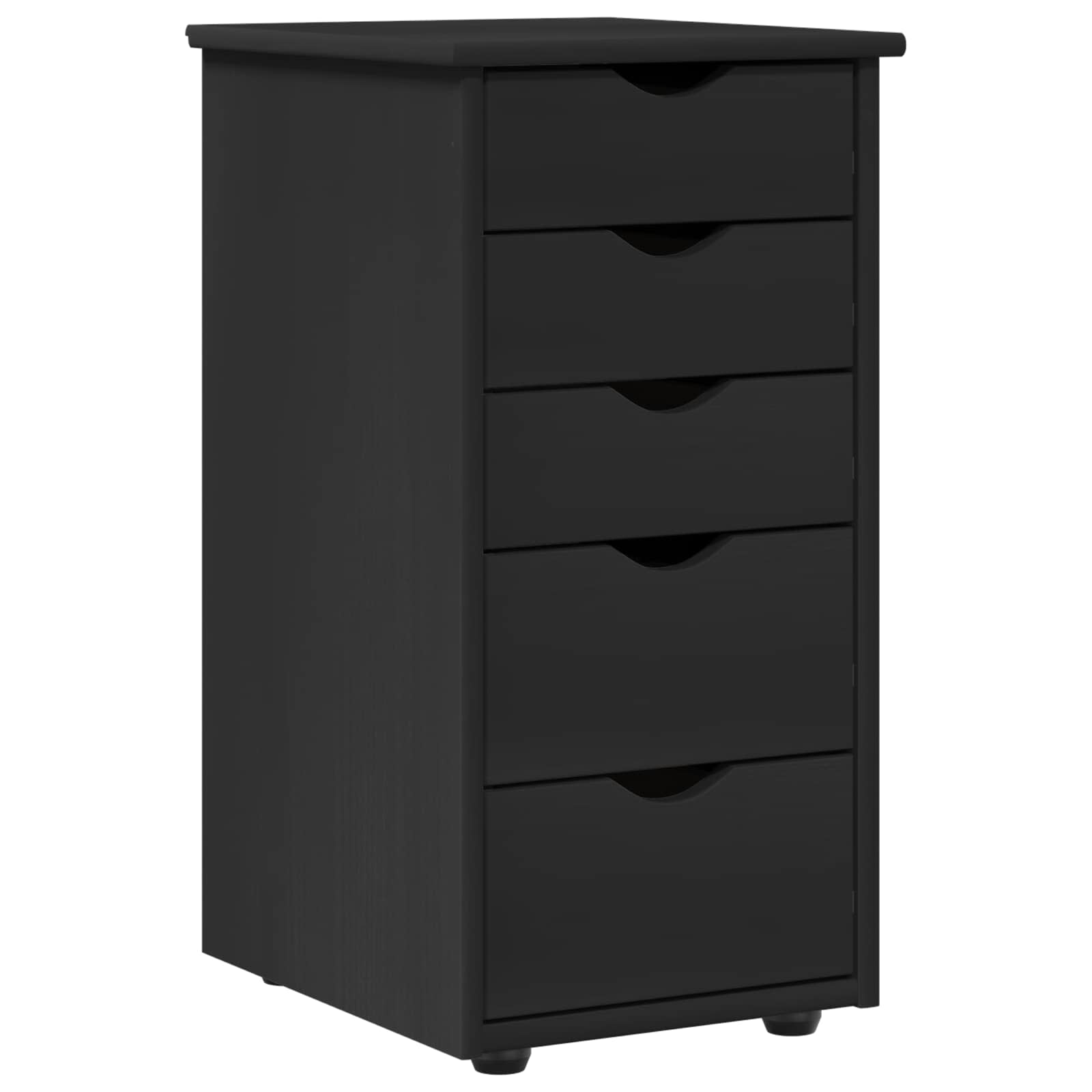 Kabinet Sort 34 x 39 x 61,5 cm Massivt fyrretræ