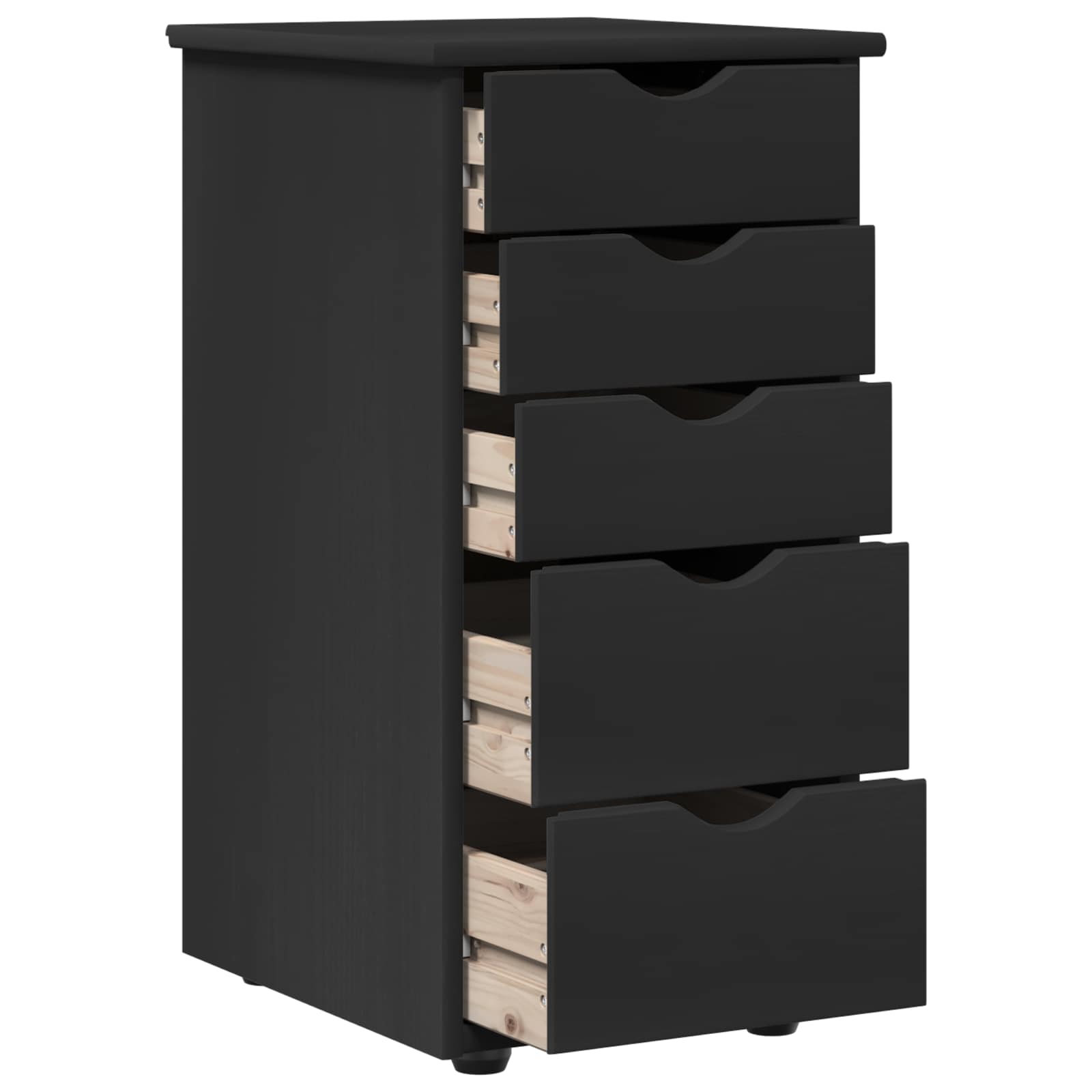 Kabinet Sort 34 x 39 x 61,5 cm Massivt fyrretræ