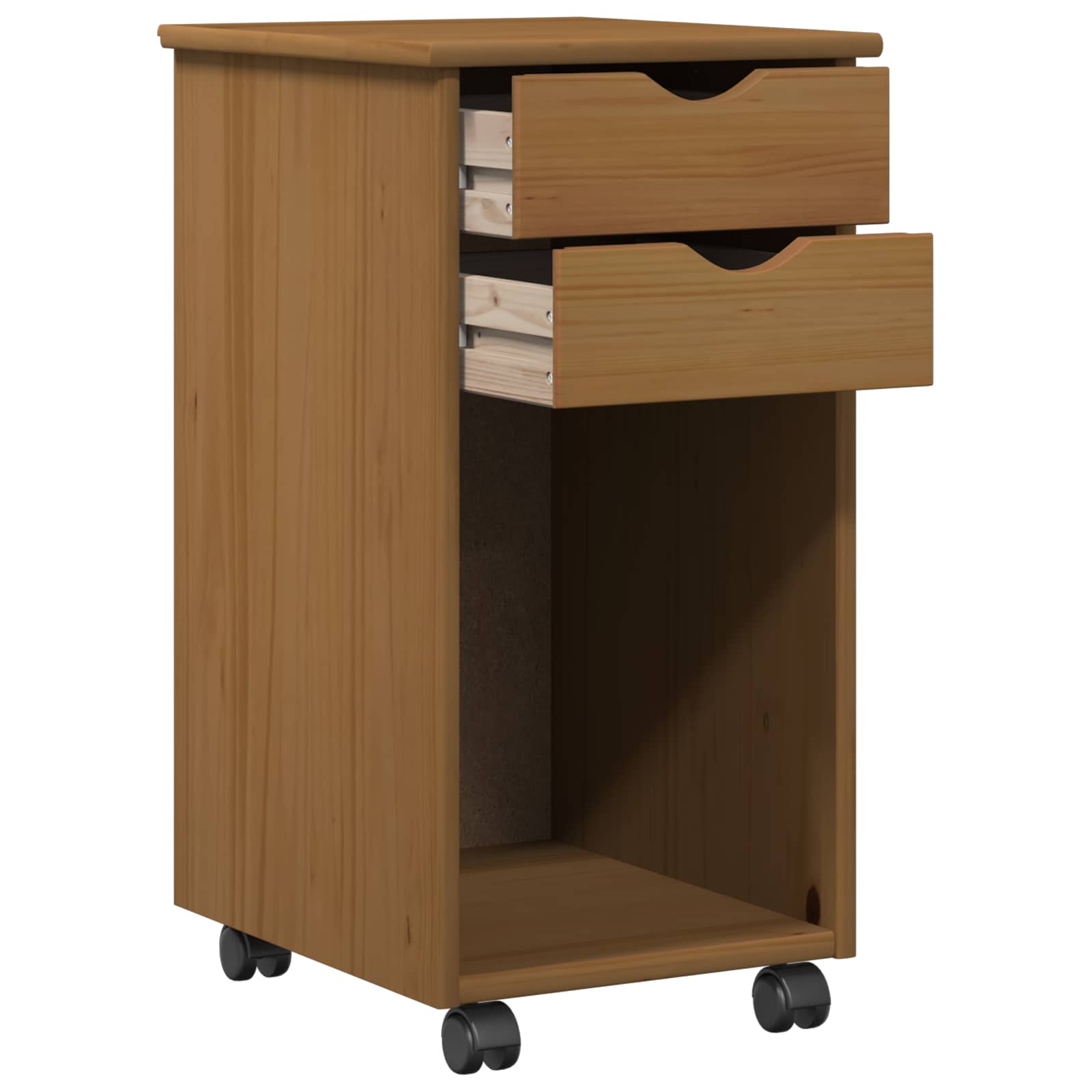 Rullende skab HonningBrun 34 x 39 x 65,5 cm Massivt fyrretræ